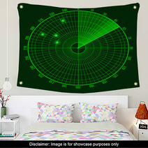 Green Radar Screen Wall Art 72318581