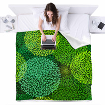 Green Repetitive Pattern Blankets 45781054