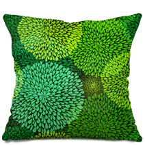 Green Repetitive Pattern Pillows 45781054