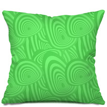 Green Seamless Oval Pattern Background Pillows 66090545