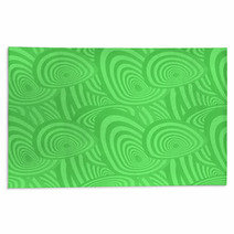 Green Seamless Oval Pattern Background Rugs 66090545