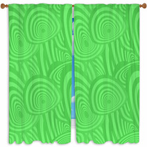 Green Seamless Oval Pattern Background Window Curtains 66090545