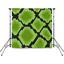 Green Seamless Pattern Of Reptile Skin Backdrops 55112993