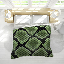 Green Seamless Snake Skin Pattern Bedding 54419555