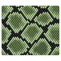 Green Seamless Snake Skin Pattern Rugs 54419555