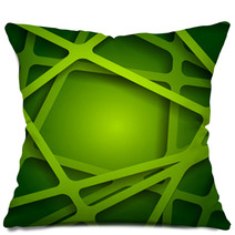 Green Web Texture Pillows 70537192