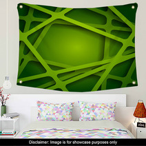 Green Web Texture Wall Art 70537192
