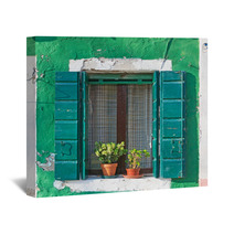 Green Window Wall Art 59919015