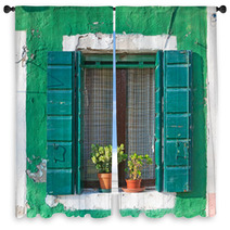 Green Window Window Curtains 59919015