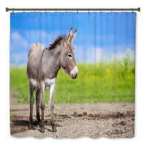 Grey Donkey In Field Bath Decor 53501022