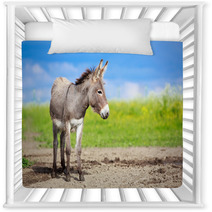Grey Donkey In Field Nursery Decor 53501022