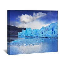 Grey Glacier Moves Down The Water Wall Art 53340493