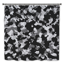 Grey Tone Camouflage Background Bath Decor 104180857