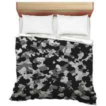 Grey Tone Camouflage Background Bedding 104180857