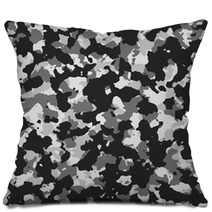 Grey Tone Camouflage Background Pillows 104180857