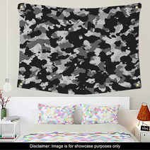 Grey Tone Camouflage Background Wall Art 104180857