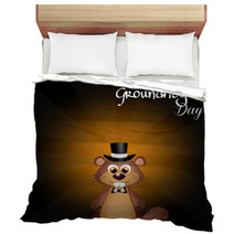 Groundhog Day Cute Ground Hog Cartoon Bedding 73917166