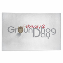 Groundhog Day, Text. Rugs 60568677