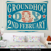 Groundhog Day Vintage Match Label Wall Art 100977304