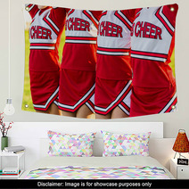 Group Of Cheerleaders In A Row Wall Art 57222348