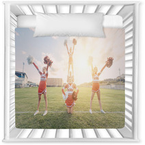 Group Of Cheerleaders In The Field Nursery Decor 63268723