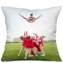 Group Of Cheerleaders Performing Stunts Pillows 60003568