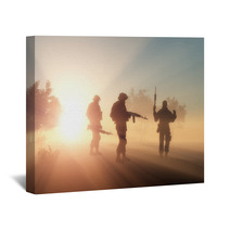Group Of Soldiers In The Fog Wall Art 117812453