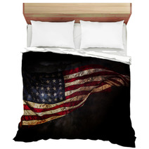 Grunge American Flag Bedding 85253904