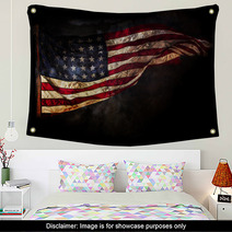Grunge American Flag Wall Art 85253904