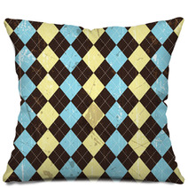 Grunge Argyle Background Pillows 42638985