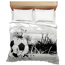 Grunge Background With Soccer Ball Bedding 40692630