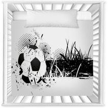 Grunge Background With Soccer Ball Nursery Decor 40692630