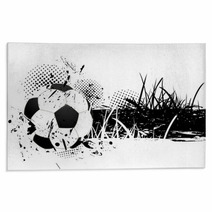 Grunge Background With Soccer Ball Rugs 40692630