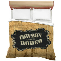 Grunge Background With Wild West Styled Label. Vector, EPS10. Bedding 39183894