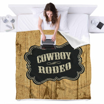 Grunge Background With Wild West Styled Label. Vector, EPS10. Blankets 39183894