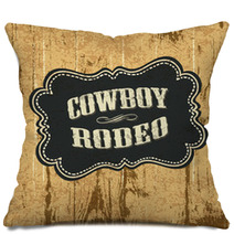 Grunge Background With Wild West Styled Label. Vector, EPS10. Pillows 39183894