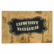 Grunge Background With Wild West Styled Label. Vector, EPS10. Rugs 39183894