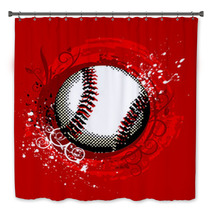 Grunge Baseball Vector Bath Decor 8975783