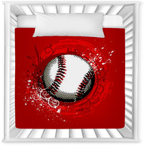 Grunge Baseball Vector Nursery Decor 8975783