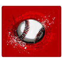 Grunge Baseball Vector Rugs 8975783