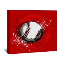 Grunge Baseball Vector Wall Art 8975783