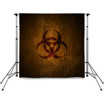Grunge Biohazard Symbol. Backdrops 54567225