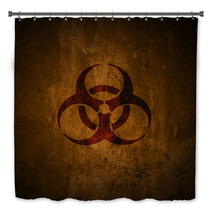 Grunge Biohazard Symbol. Bath Decor 54567225