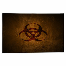 Grunge Biohazard Symbol. Rugs 54567225