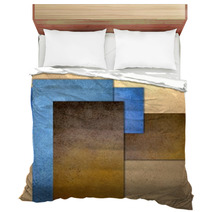 Grunge Blue And Brown Abstract Textured Rectangle Bedding 92991840