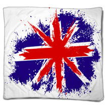 Grunge Britain Flag Blankets 61186425