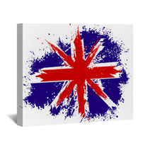 Grunge Britain Flag Wall Art 61186425
