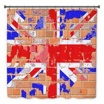 Grunge British Flag Bath Decor 64089589