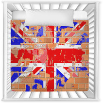 Grunge British Flag Nursery Decor 64089589