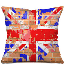 Grunge British Flag Pillows 64089589